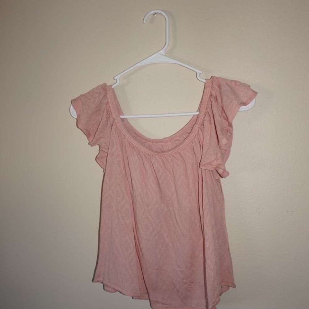 Crop top off the shoulder blush blouse